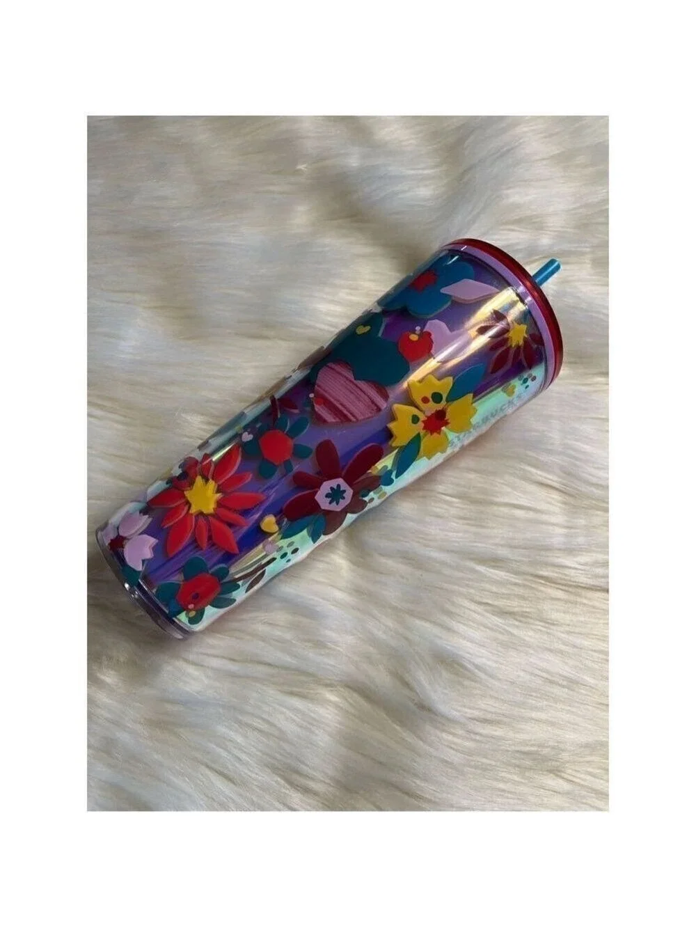 Starbucks 24oz Hearts and Flowers Multicolor Tumbler